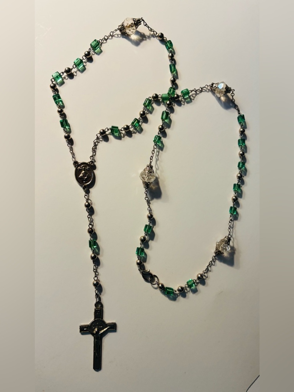 Beautiful Vintage Estate Crystal Rosary